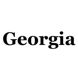 Serif font name of Georgia