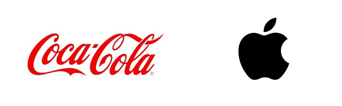 Coca-Cola or Apple's logos