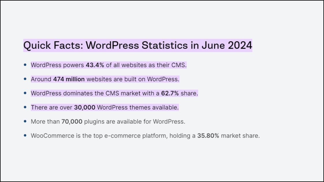 WordPress Statistics in June 2024